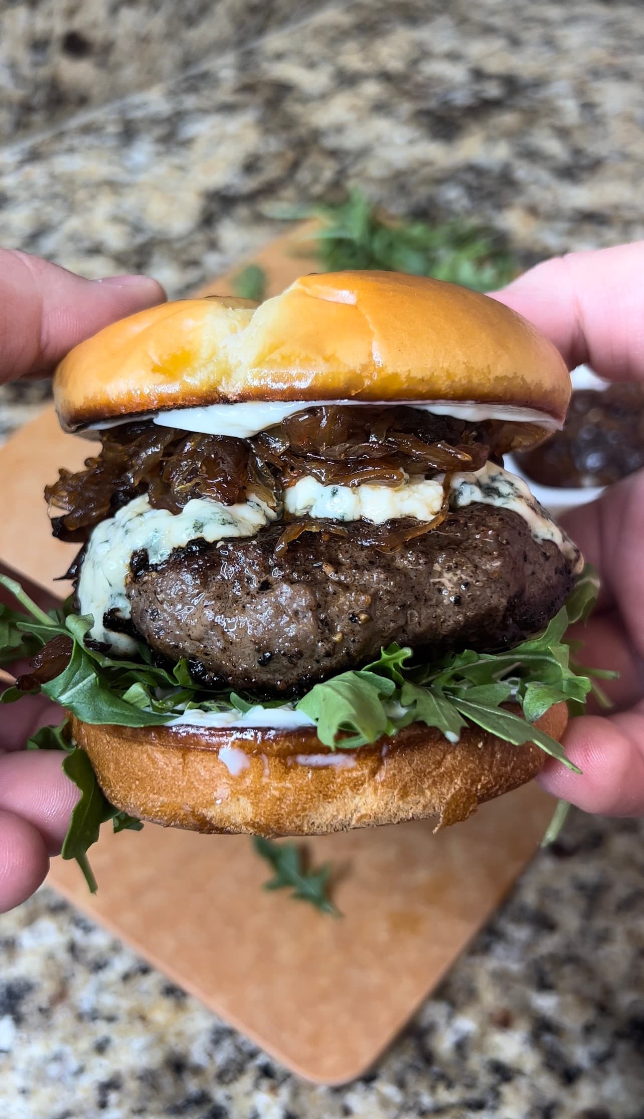 Picture for Blue Cheese Caramelized Onion Burgers